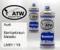 Preview: Audi, Barriqebraun Metallic, LM8Y / Y8: 400ml Sprühdose + 400ml Klarlack - Set, von ATW Autoteile West.